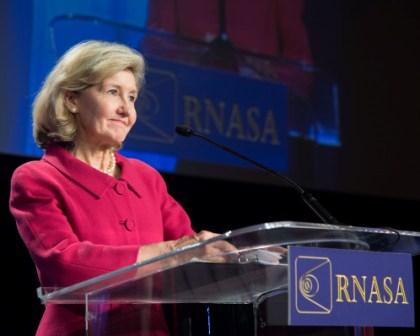 Hon. Kay Bailey Hutchison accepts applause.